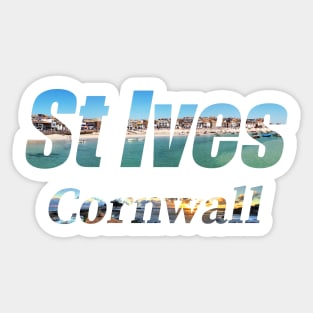 St Ives Cornwall Text Sticker